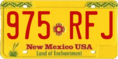 NM license plate 975RFJ