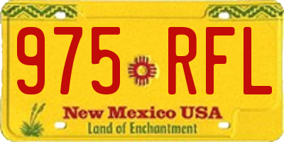 NM license plate 975RFL