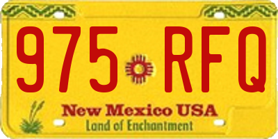 NM license plate 975RFQ
