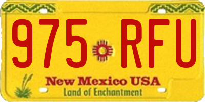 NM license plate 975RFU