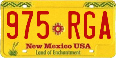 NM license plate 975RGA