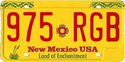 NM license plate 975RGB