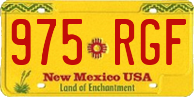 NM license plate 975RGF