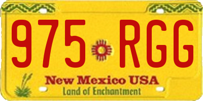 NM license plate 975RGG