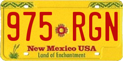 NM license plate 975RGN