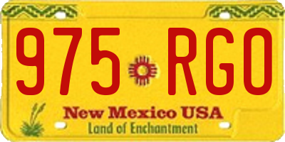 NM license plate 975RGO