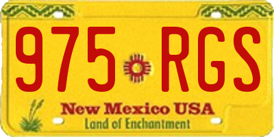 NM license plate 975RGS