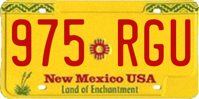 NM license plate 975RGU