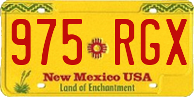 NM license plate 975RGX