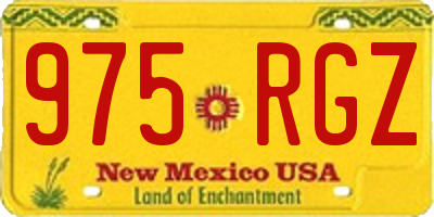 NM license plate 975RGZ