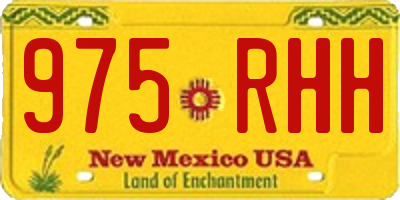 NM license plate 975RHH