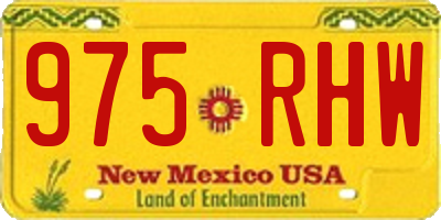 NM license plate 975RHW
