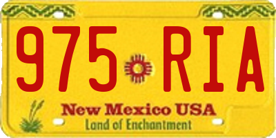 NM license plate 975RIA