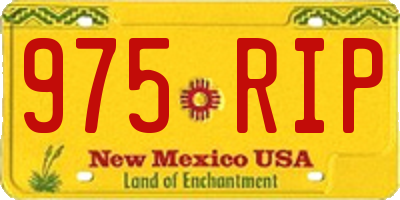 NM license plate 975RIP