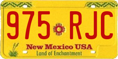 NM license plate 975RJC