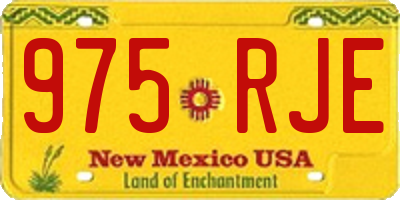 NM license plate 975RJE