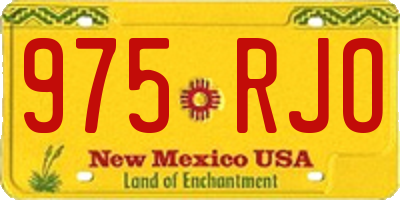 NM license plate 975RJO