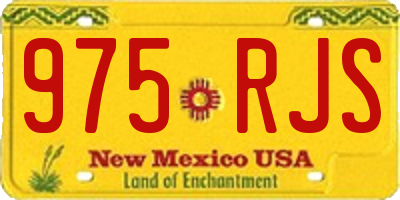NM license plate 975RJS