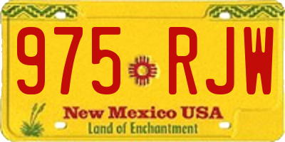 NM license plate 975RJW