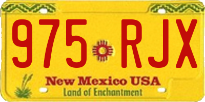 NM license plate 975RJX