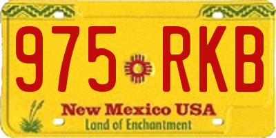 NM license plate 975RKB