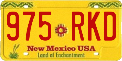NM license plate 975RKD