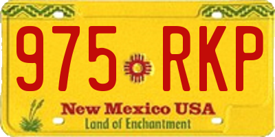 NM license plate 975RKP
