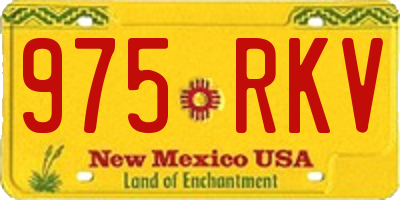 NM license plate 975RKV