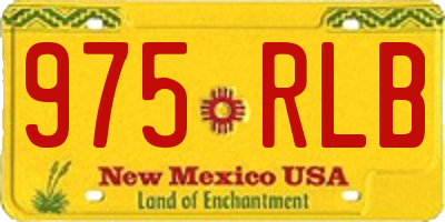 NM license plate 975RLB