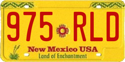 NM license plate 975RLD