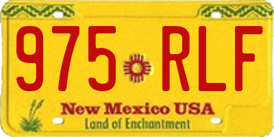 NM license plate 975RLF