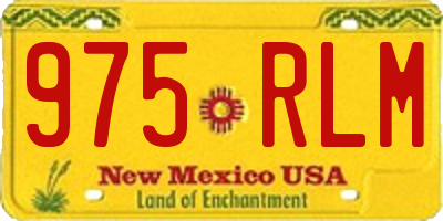 NM license plate 975RLM