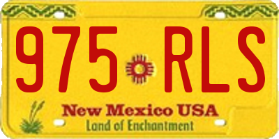 NM license plate 975RLS
