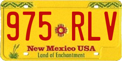 NM license plate 975RLV