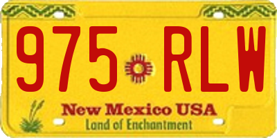 NM license plate 975RLW