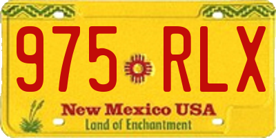 NM license plate 975RLX