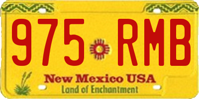 NM license plate 975RMB