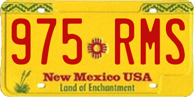 NM license plate 975RMS