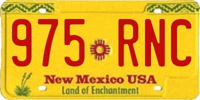 NM license plate 975RNC