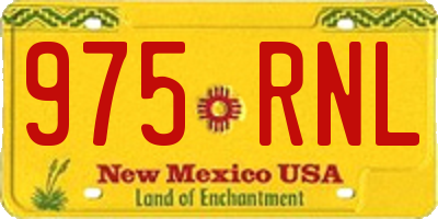 NM license plate 975RNL