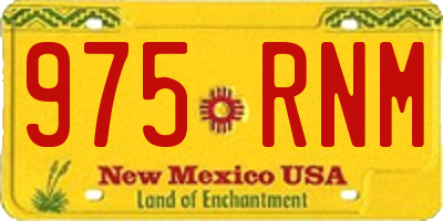 NM license plate 975RNM