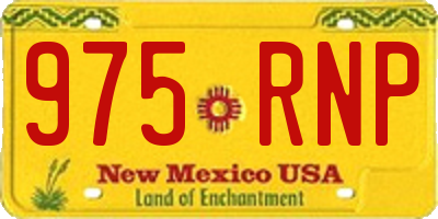 NM license plate 975RNP