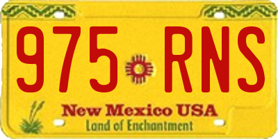 NM license plate 975RNS