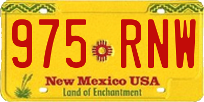 NM license plate 975RNW