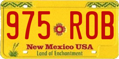 NM license plate 975ROB