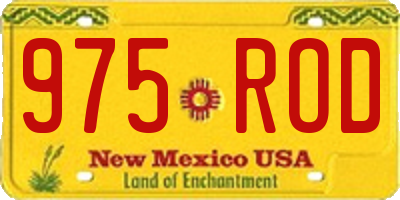 NM license plate 975ROD