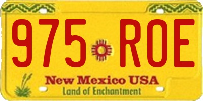 NM license plate 975ROE
