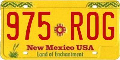 NM license plate 975ROG