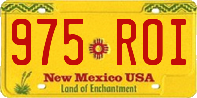 NM license plate 975ROI