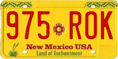 NM license plate 975ROK